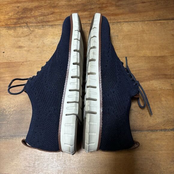 Cole Haan Original ZeroGrand Stitchlite Wingtip Oxford Navy Shoes Men's 8 M - Picture 8 of 11